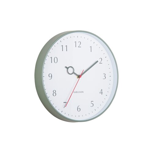 Karlsson 5992GR designové nástěnné hodiny zelená, pr. 30 cm