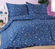Saténové obliečky Indigo, modrá, 140 x 220 cm, 70 x 90 cm