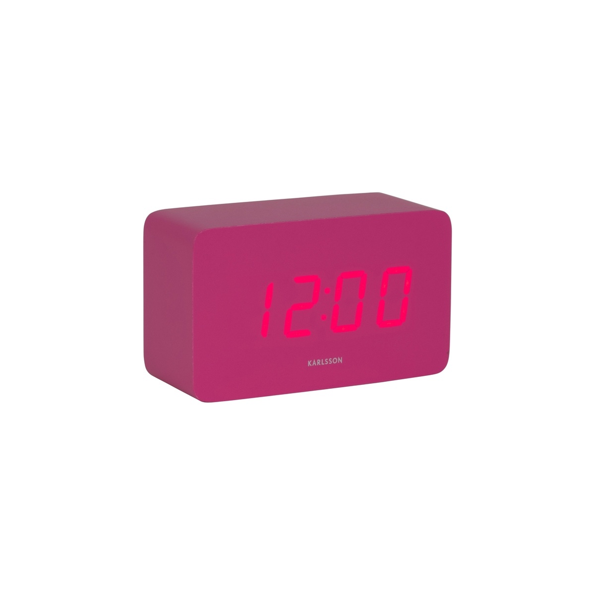 Karlsson 5983BP designové LED hodiny s budíkem růžová, 10 cm - thumb (1)