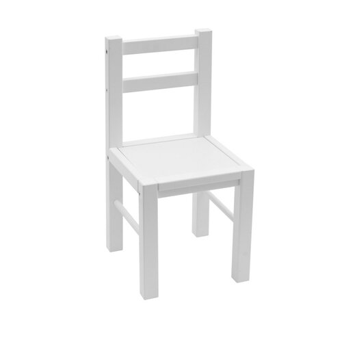 New Baby Dětská dřevěná sada stolečku a židliček 3 ks, bílá