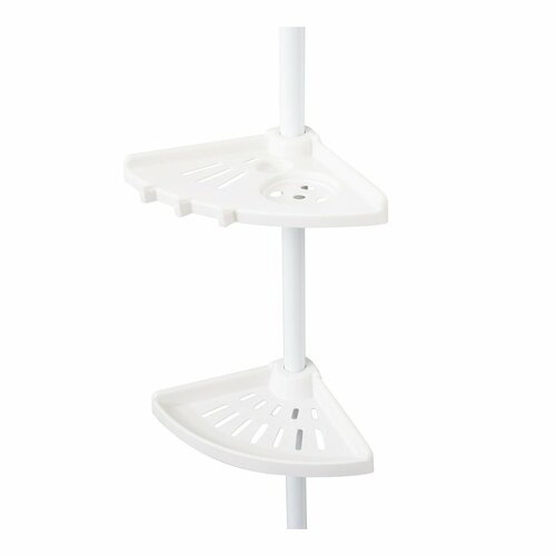 Compactor Kotna palica z nastavljivimi policami zatuš bela, lakirana jeklo