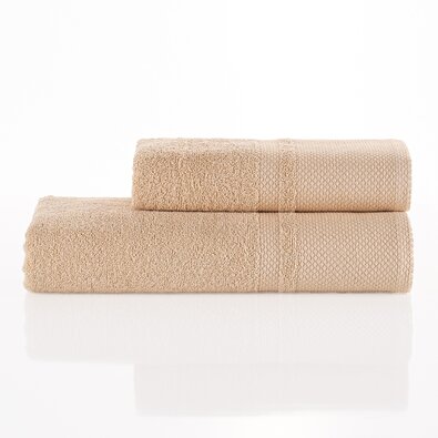 4Home Deluxe Badetuch- und Handtuchset beige , 70 x 140 cm, 50 x 100 cm