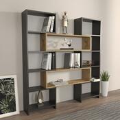 Knihovna Poyraz Black and Oak