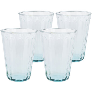 Set mit Gläsern aus recyceltem Glas 400 ml, 4 Stück