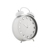 Karlsson 6019WH designerski zegar stołowy/budzik biały, śr. 30 cm