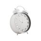 Karlsson 6019WH dizajnové stolové hodiny/budíkbiely, priemer 30 cm