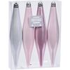 Zestaw ozdób bożonarodzeniowych Sopel Ice Pink, 15 cm, 4 szt., różowy
