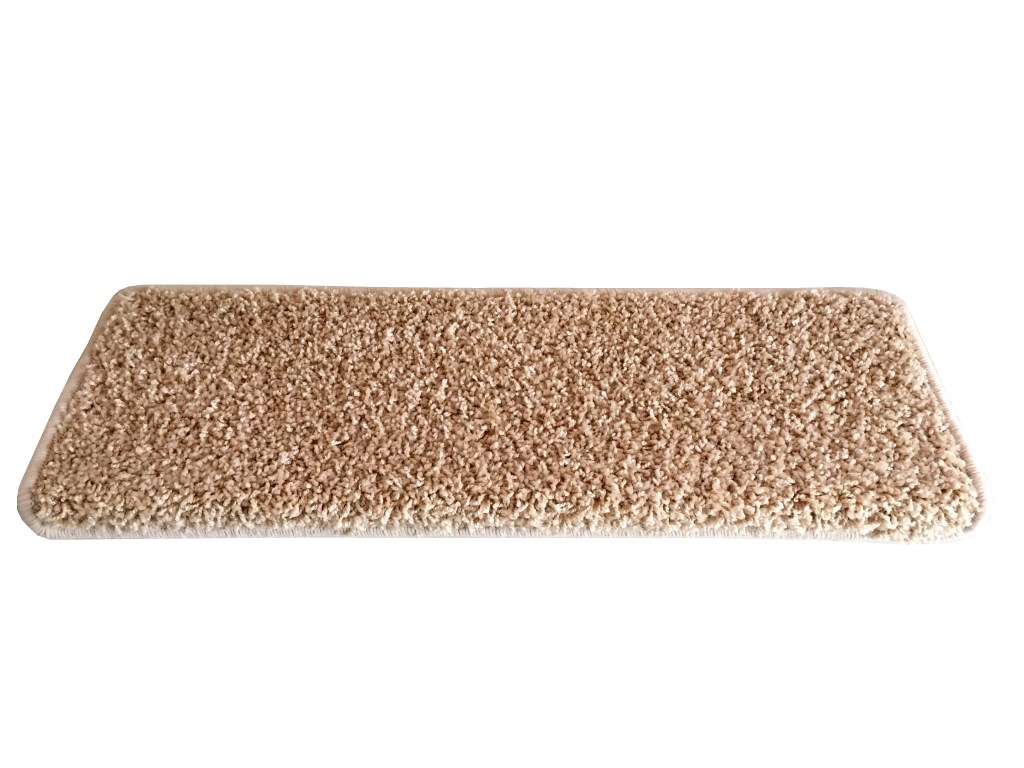 VOPI Nášľap na schody Color Shaggy obdĺžnik béžová, 24 x 65 cm