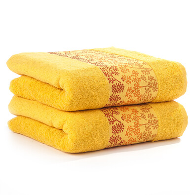 4Home ručník Kamelie žlutá, 50 x 90 cm, sada 2 ks