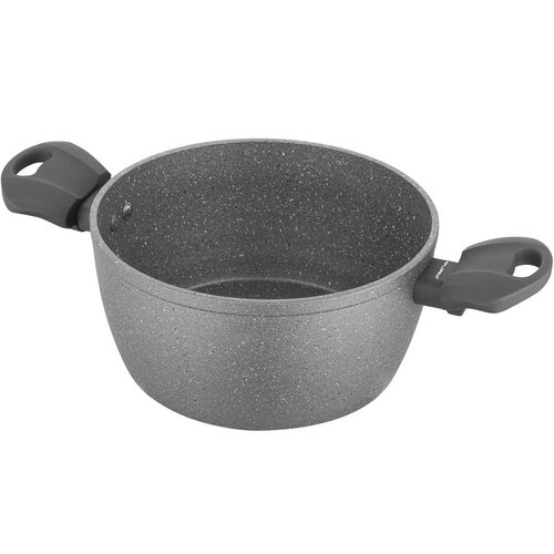 Florina Steintopf mit Deckel für Induktion und Gas, Lava Stone MG, 16 cm, 1,2 l