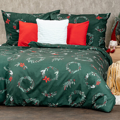 Lenjerie de pat din bumbac 4Home Poinsettia ,140 x 200 cm, 70 x 90 cm