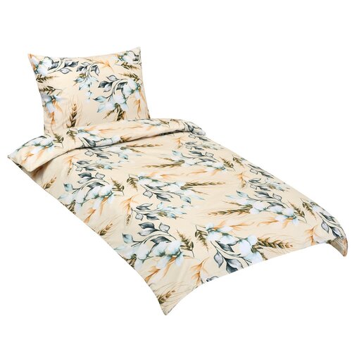 Bellatex Baumwollbettwäsche Ähre Beige, 140 x 200 cm, 70 x 90 cm