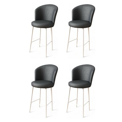 Barstuhl-Set Uras Anthracite and White, 4 Stück