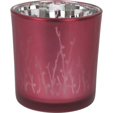 Sfeșnic din sticlă Meissa, roz, 7 x 8 cm