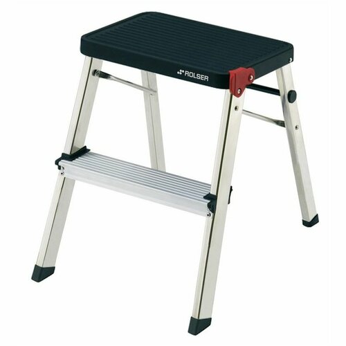 Rolser Klapptreppen M2 ALU Taburete, Schwarz