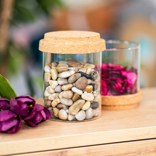 4Home Vorratsdose aus Glas mit Deckel Cork, 450 ml