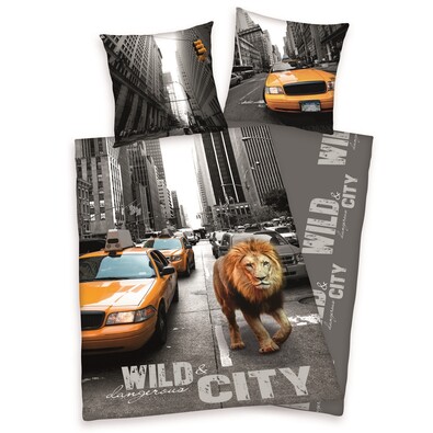 Bavlnené obliečky New York Lion, 140 x 200 cm, 70 x 90 cm