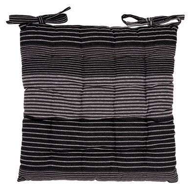 Stripe ülőke, szürke, steppelt, 40 x 40 cm