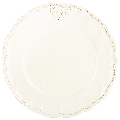 Keramický plytký tanier Srdce 25,4 cm