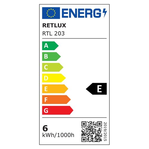 Retlux RTL 203 Stolní LED lampa s displejem a Qi dobíjením bílá, 6 W