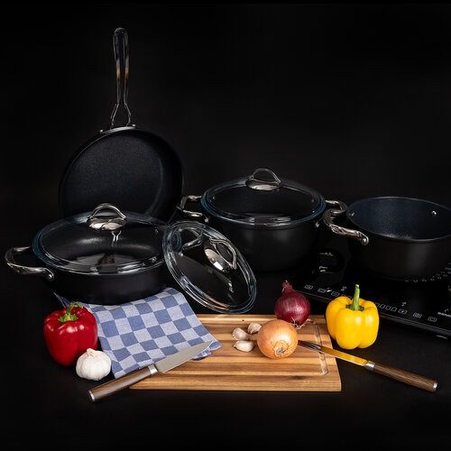 Set de oale de gătit antiaderente 4Home Titanium din 7 piese