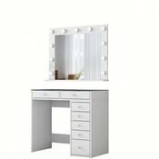 Schminktisch Verona White mit Glasplatte