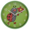 Zegar ścienny Ladybird zielony, 23 cm
