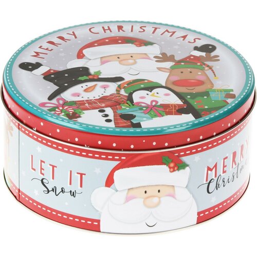 Set de 3 cutii metalice de Crăciun Santa's Friends