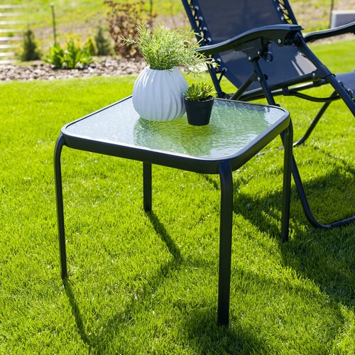 Garten Beistelltisch, Stahl/Edelstahl Glas, RAMOL