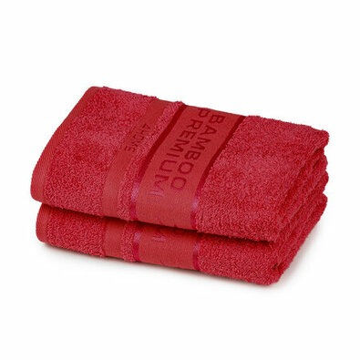 4Home Ręcznik Bamboo Premium czerwony, 30 x 50 cm, komplet 2 szt.