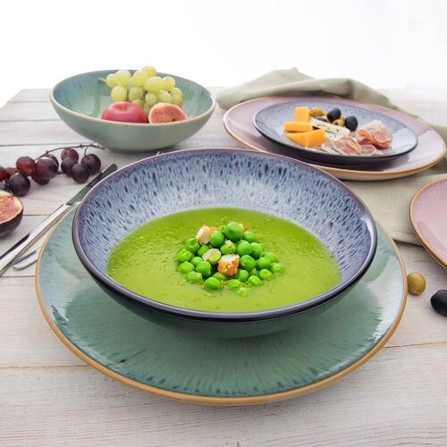 Orion Set de farfurii adânci din ceramică Glazeviolet 20,5 cm, buc.
