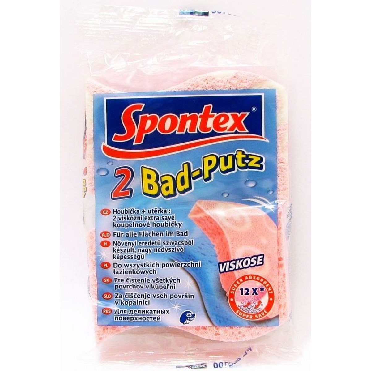 Spontex 2 Bad-Putz viskózní koupelnová houbička 2 ,