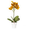 Sztuczna orchidea w doniczce, pomarańczowa