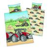 Dětské bavlněné povlečení do postýlky Traktor, 100 x 135 cm, 40 x 60 cm