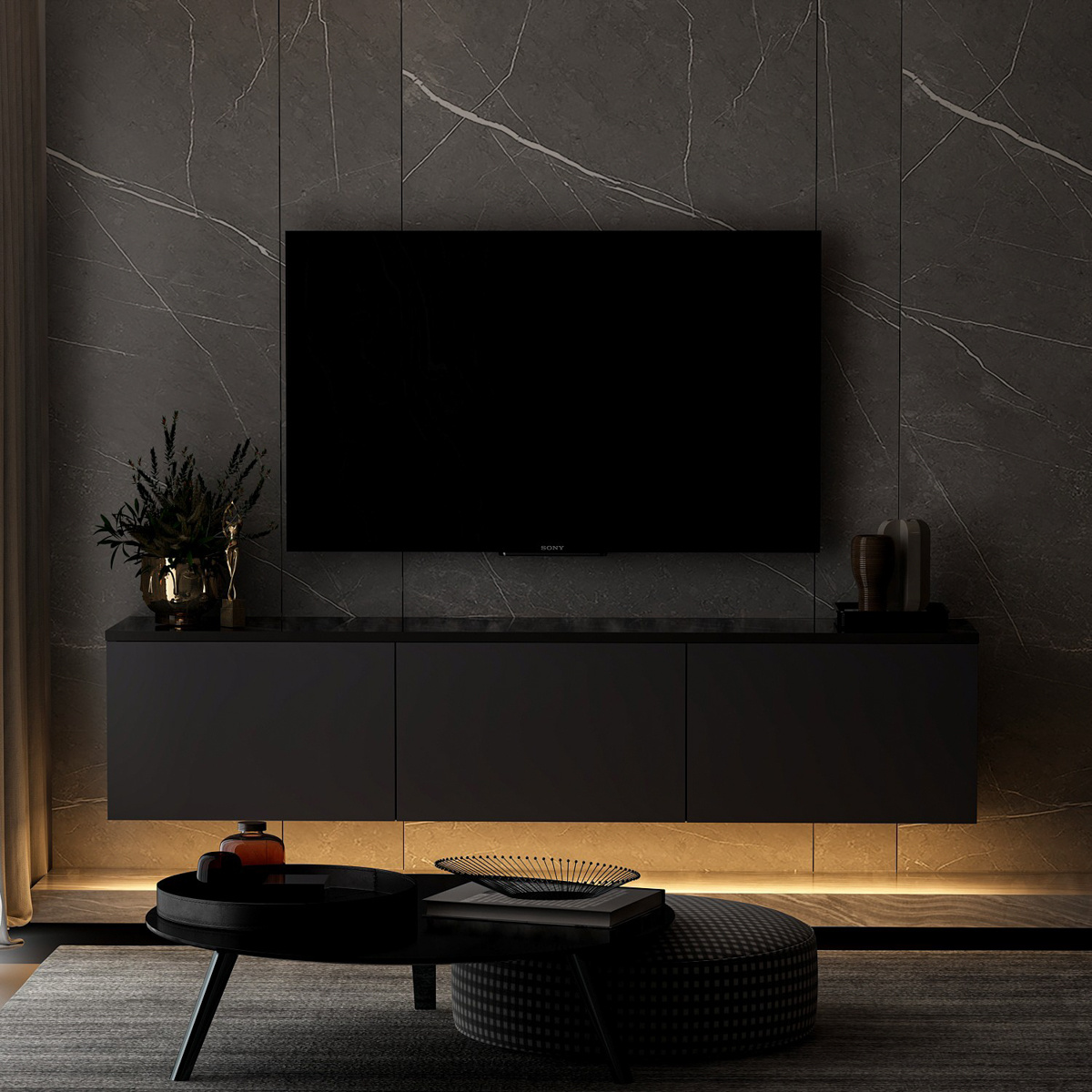 Televizní stolek Neon Illuminated Anthracite - thumb (10)