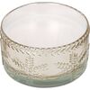 Lumânare în sticlă Glass snowflake 350 g, auriu, 15 x 8 cm