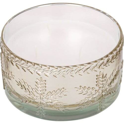 Glass snowflake gyertya üvegben, 350 g, arany, 15 x 8 cm akciós termékkép 1