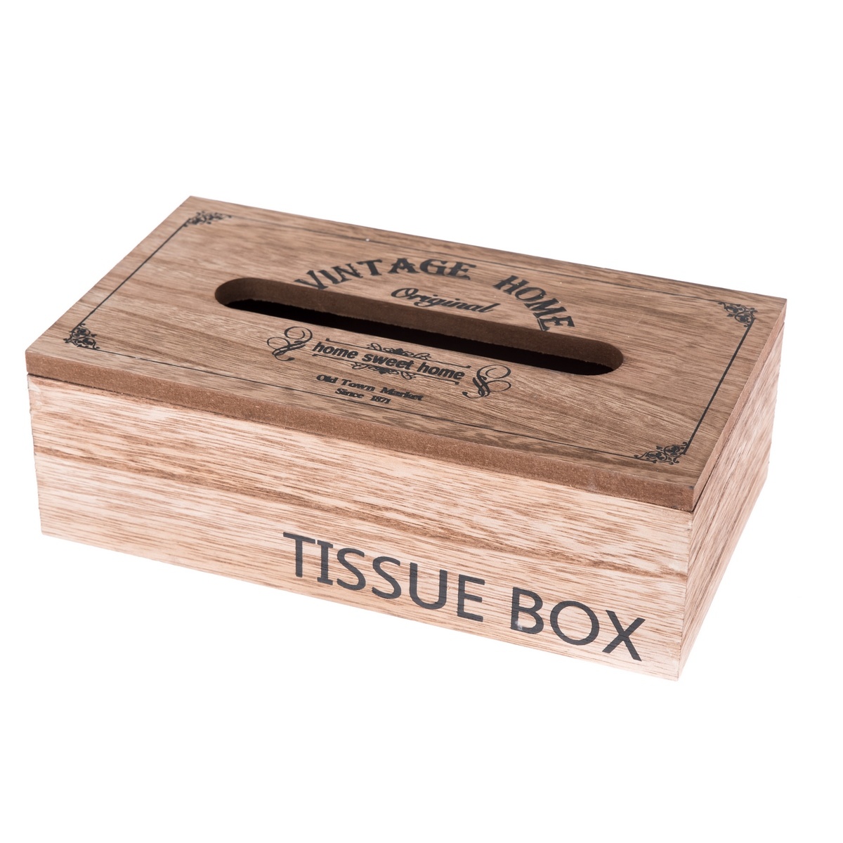 Levně Dřevěný box na kapesníky TISSUE, 25 x 14 x 8 cm