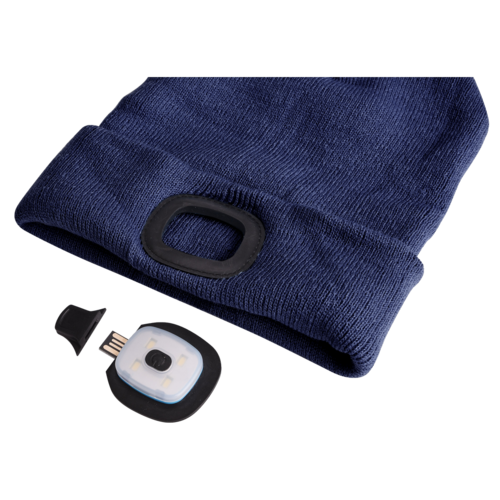 Sixtol Kapa s čelovkou 45 lm, USB, uni, modra