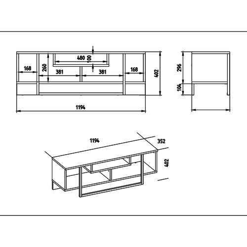 Stolik TV Asal Walnut
