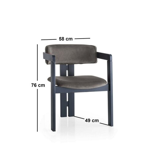 Scaun de sufragerie CO  Anthracite and Black