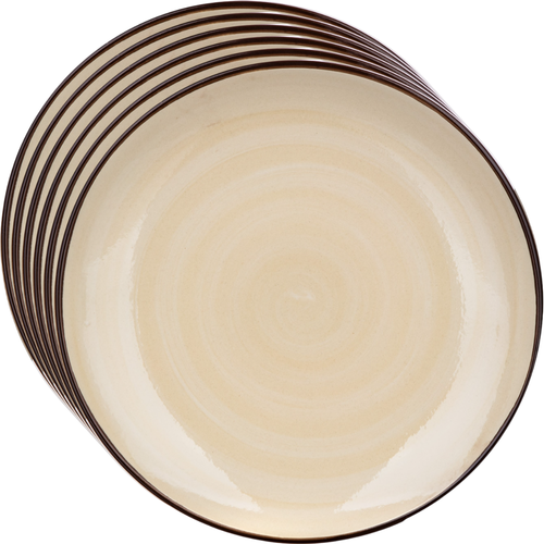 Banketni set 6 desertnih krožnikov Palas, 21,5 cm, krem