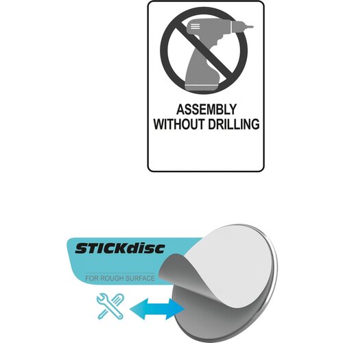 Fala Samolepilni držalo za brisačo 3M Steely, 55cm