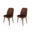 Set de scaune de sufragerie Alfa Brown and Walnut,2 buc.