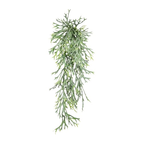 Umetna rastlina Parožnatka viseča, 75 cm, zelena