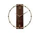 Zegar ścienny Lavvu Compass Wood złoty, śr. 31 cm