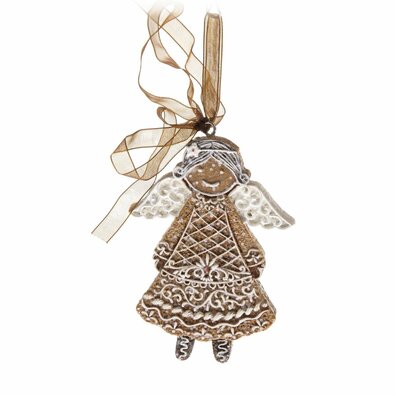 Świąteczna zawieszka Gingerbread angel, 6,3 x 9 cm
