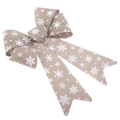 Ozdoba świąteczna Wstążka, płatki śniegu, 23 x 38 cm