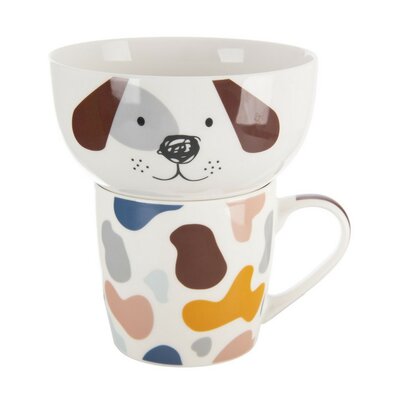 Orion porcelán bögre tállal Dog, 0,35 l