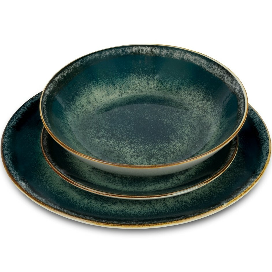 BerlingerHaus 18-częściowy zestaw talerzy MatteGreen, zielony